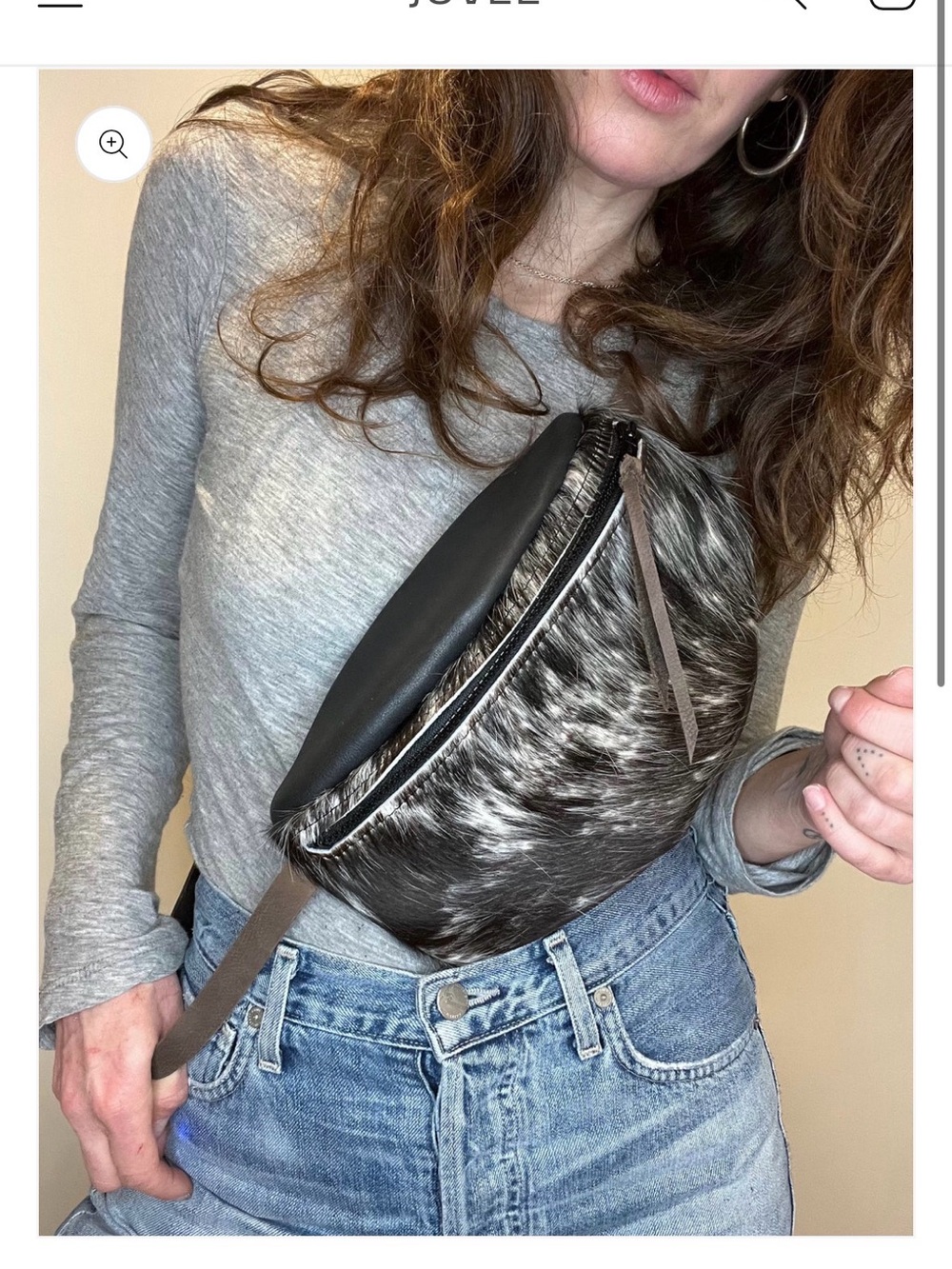 Jovee leather bum/fanny bag cross body. Hide leather